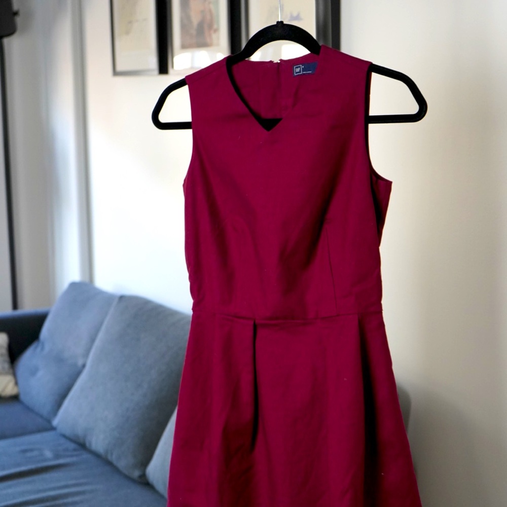 Gap Burgundy Dress with Pockets